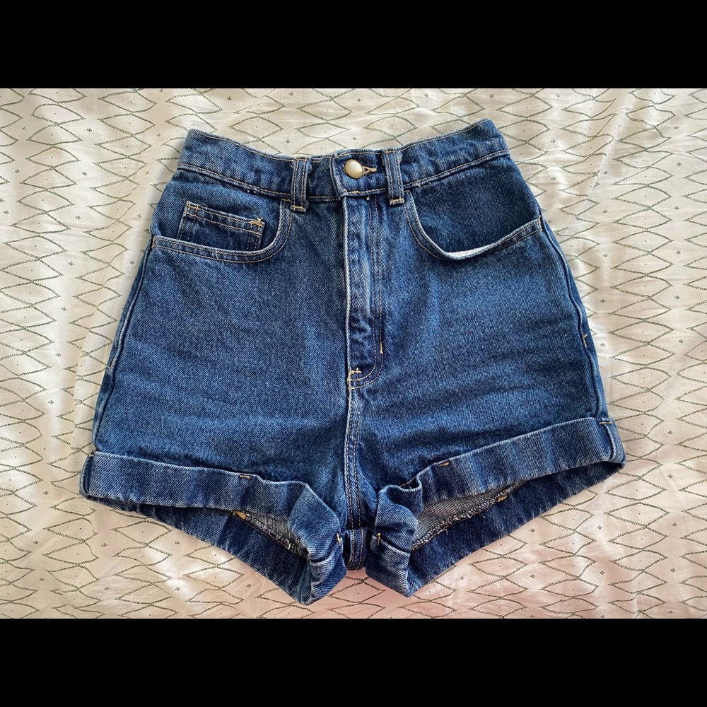 High waist denim shorts from American Apparel